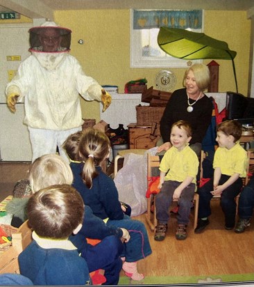 When Grandad & Grandma came to the boy’s nursery, March 2008