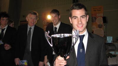 Adam with Trophy for Top Team Award