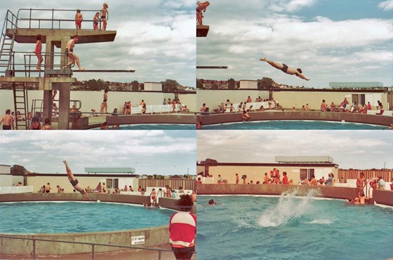 ~1970 Daddy dives into the pit, Dovercourt pool