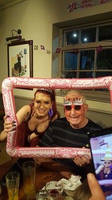 You dad with tia on her 21st love the glasses xxxx