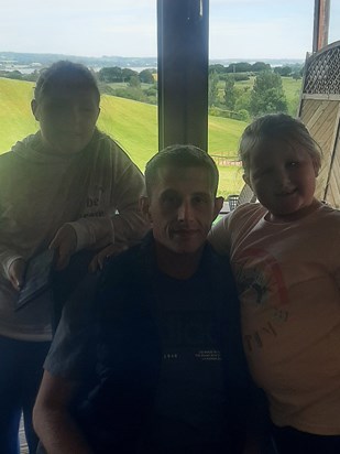 Aaron millie and Olivia we all went out to Exminster golf club to be together as it was fathers day and we all miss you so much xxxx