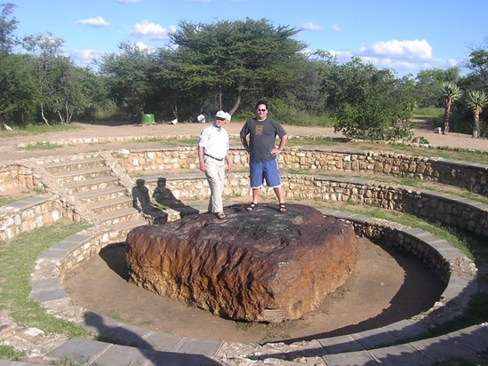 Dad and Me on Top of Meteorite