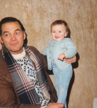 Grandad with baby Stuart