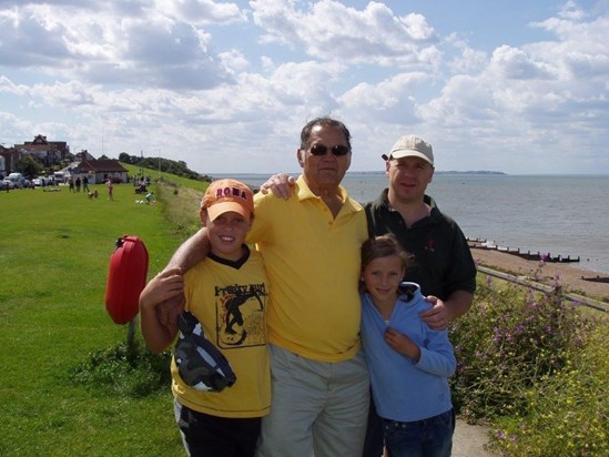 At Broadstairs, with Felix, Jon and Sofia