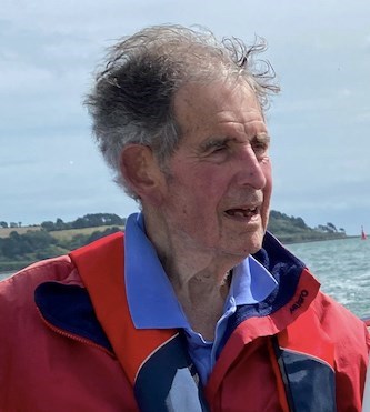 Richard enjoying his new boat, Mambo, in Cornwall last summer. 