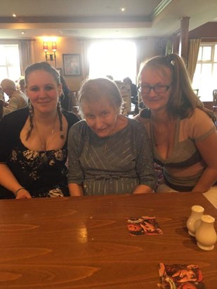 With her eldest 2 granddaughters