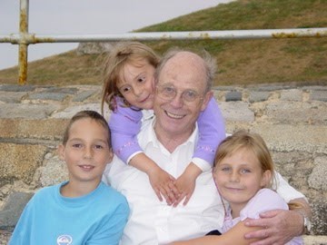 Granddad with Josh, Rosie and Molly Southsea Aug 2003 