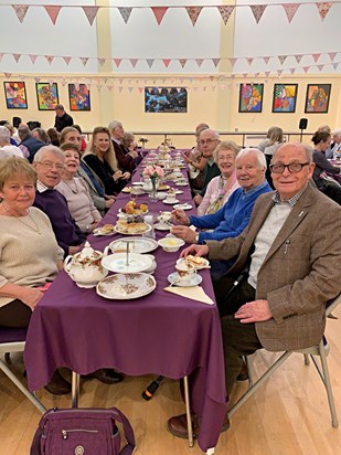 November 2019. Afternoon tea and entertainment supplied by Winkfield Parish Council. Happy Days.