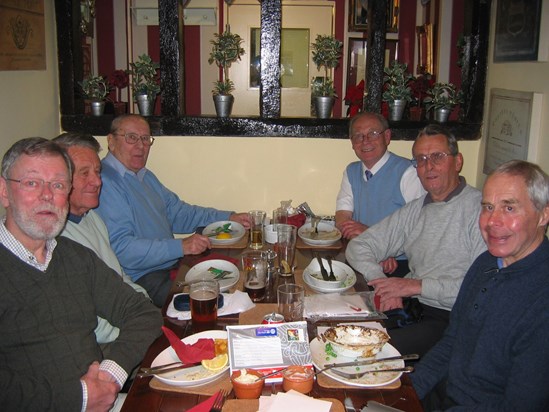 Bill at one the regular meeting with his ex  ICI colleagues in 2011