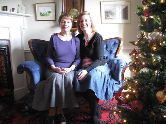 With Mum at The Hollies, Christmas 2011