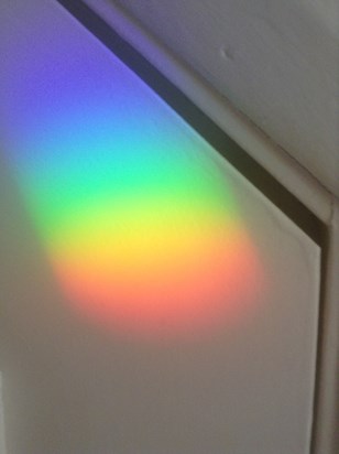 One of the rainbow images seen on 22 March 2021. A colourful memory of Sarah / Naomi.
