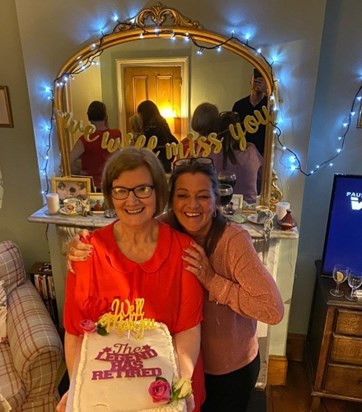 A fantastic celebration for a lovely lady. It was an honour and pleasure to work and party with you Eileen for 20+years. You will always be a legend to me. Xxx