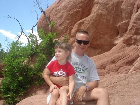 Garden of the Gods with first granddaughter, Michelle