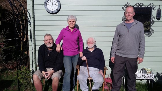 Dad with Hugh, Elaine and Jerry at Auchtermuchty 2017