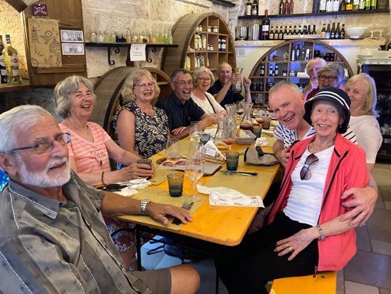 Fun lunch in Alberobello, Italy. JUNE 2023.