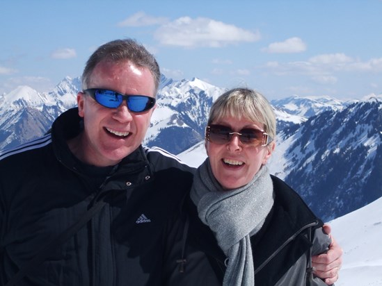 At the top of Rochers de Naye, Lake Geneva, Switzerland. April 2008.