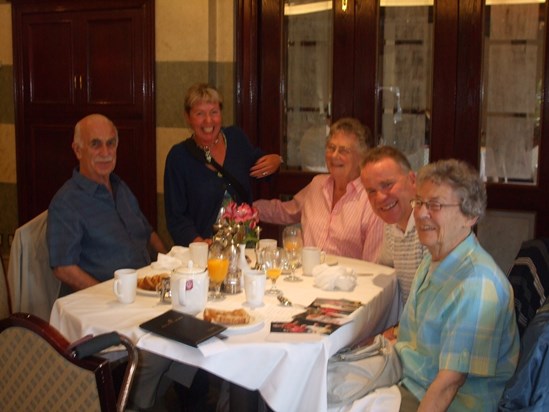 Breakfast in Winnipeg, Canada with Aunts Jeanne & Jan and Uncle Alan. September 2009.