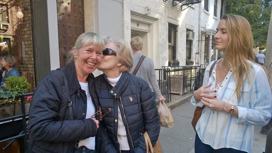 Meeting Aunt Gabrielle and Katherine Hackett in New York, October 2016