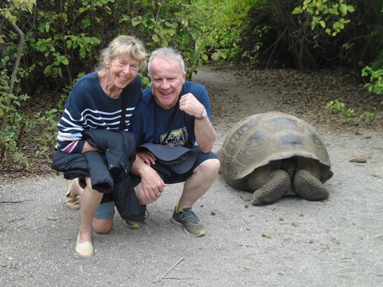 With our small friend! Santa Cruz Island, Galapagos Islands. June 22