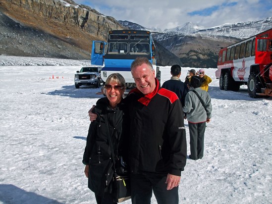 Anne Eddie on Columbia Icefield, Jasper, Canada 2009