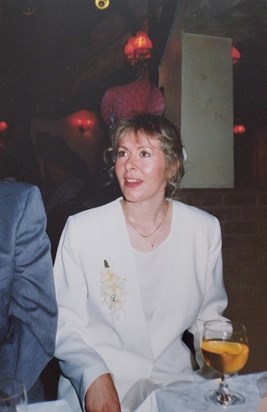 Anne at brother Daniel & Julie's wedding June 1990.