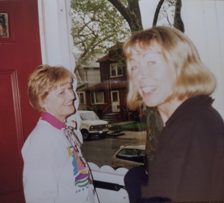 Anne with Aunt Gabrielle, New York, USA, May 1997.