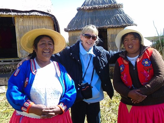 Lake Titicaca, Peru. With local ladies on the Reed Islands, June 2022.