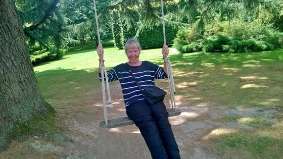 At Alvaston Hall, Nantwich, Cheshire. Swinging away!