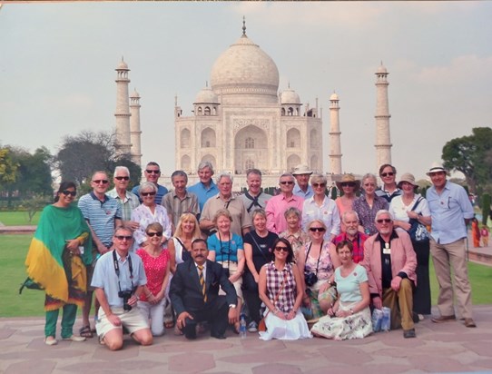 India, March 2015. Group photo at the Taj Mahal.