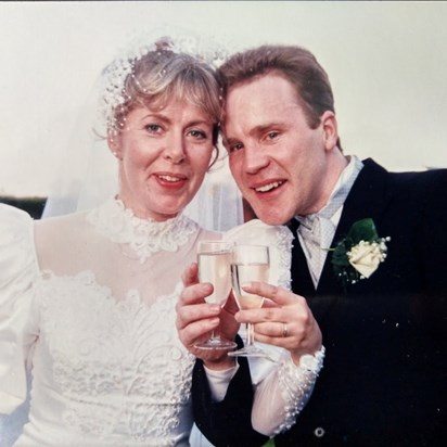 THE WEDDING, celebrating, 5th May 1990