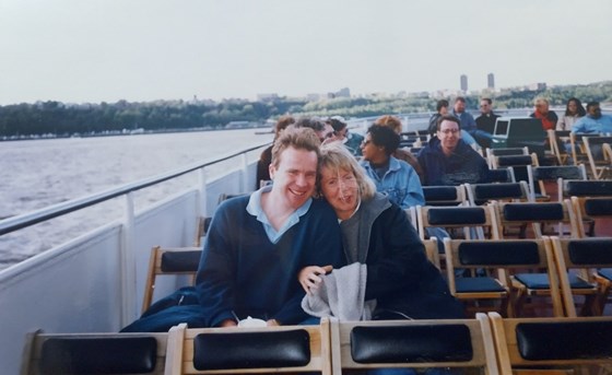 Windswept look on the Manhattan circle line Ferry, New York, USA, May 1997