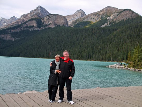 Anne Eddie at Lake Louise, Banff, Canada, Sept 2009