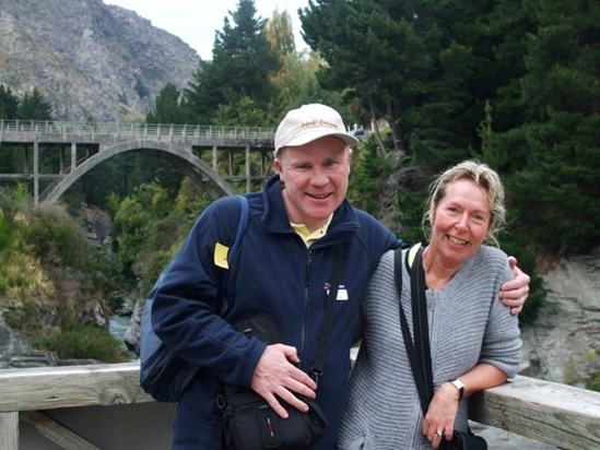 Queenstown, New Zealand, just after our scary Shotover Jet ride! March 2011