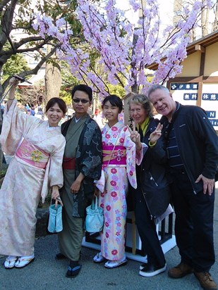 Anne Eddie in Tokyo, Japan with some locals. March 2019