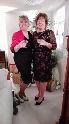 Susan and Mandy - champagne again