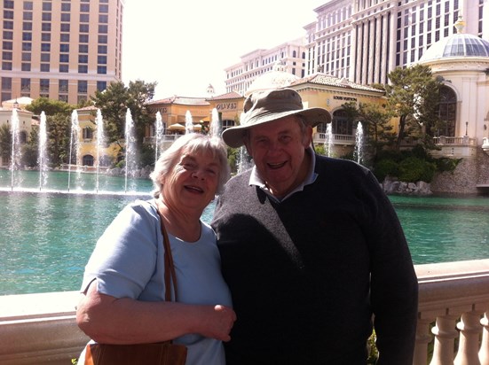 Mum and Dad at Bellagio Fountains