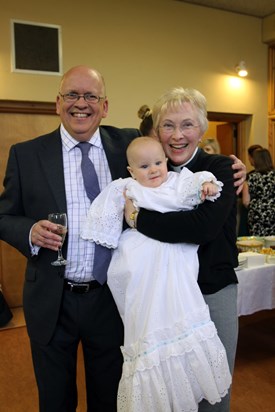 Suzanne at Michael's Christening