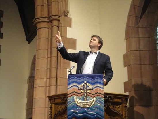 Adam in the pulpit 