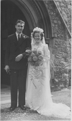 Norman and Molly on their wedding day