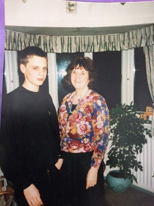 Mum with Michael at Helen’s 2000?