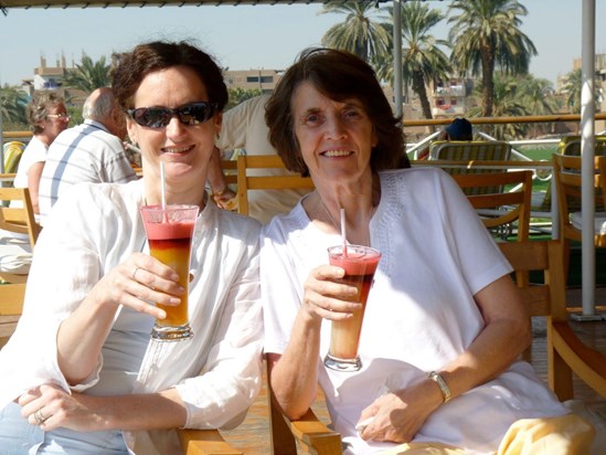 On the Nile cruise with Rachel and Nev