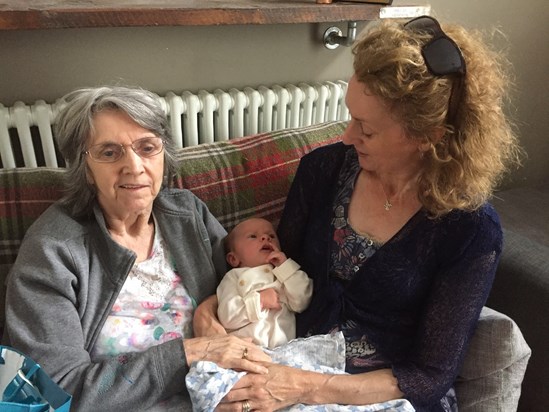Mum with Great-grandson, Teddy age 6 weeks