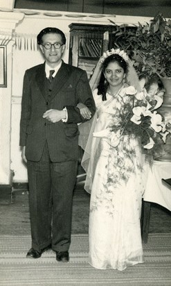 Ursula and Roy Wedding in December 1957 in Naini Tal India