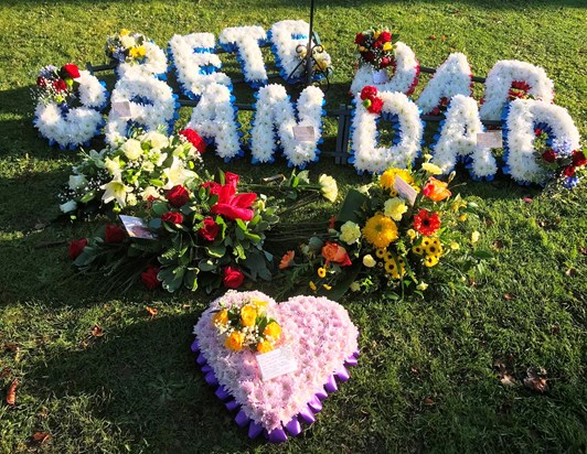 Floral tributes for Pete Codd