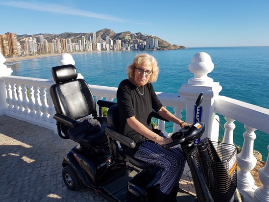 Trip to Benidorm 2019 during her battle.