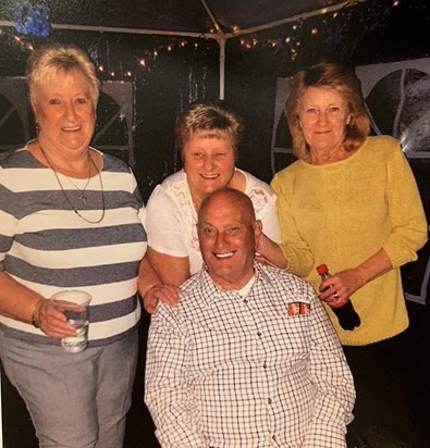 Dad with his lovely Sisters Pat, Sheila & Christine
