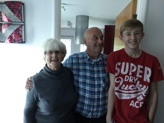 Saying goodbye to Nan and granddad and doing the usual how tall has Connor got this week picture