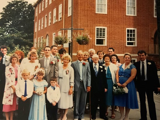 Al & Sue at Phil & Loraine’s wedding in 1987