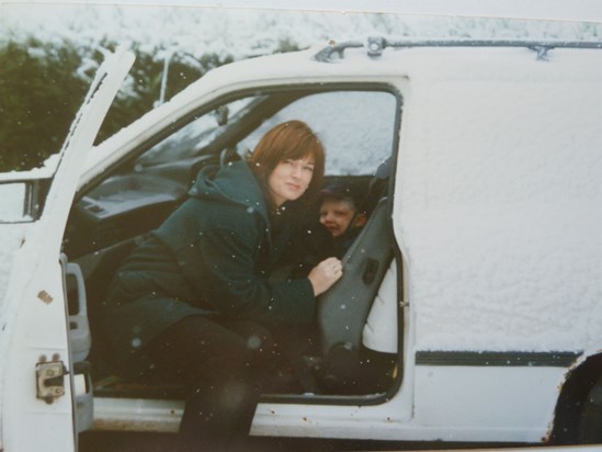 julie taking ryan to school in her dads van her car would not start