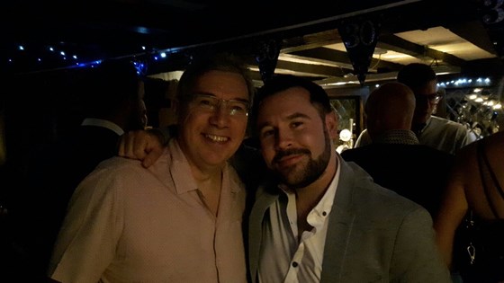 Dad & Alex at Alex's 30th Birthday Party, August 2016